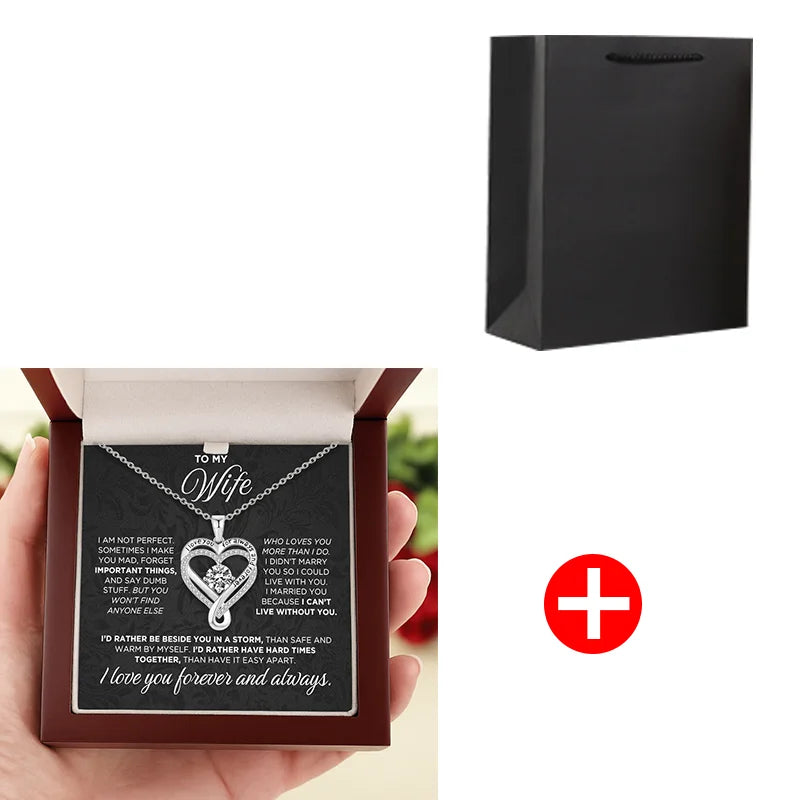 To My Wife Heart Necklace
