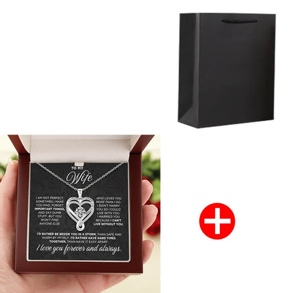 To My Wife Heart Necklace