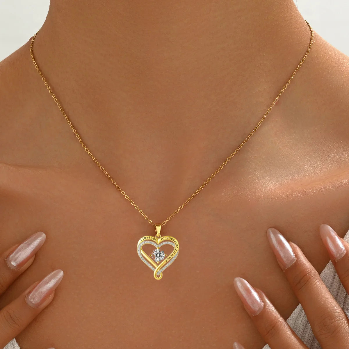 To My Wife Heart Necklace