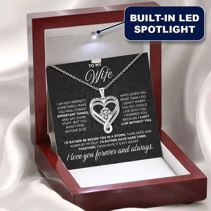 To My Wife Heart Necklace