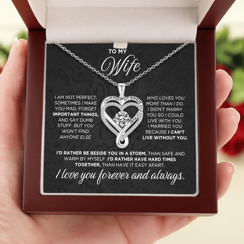 To My Wife Heart Necklace