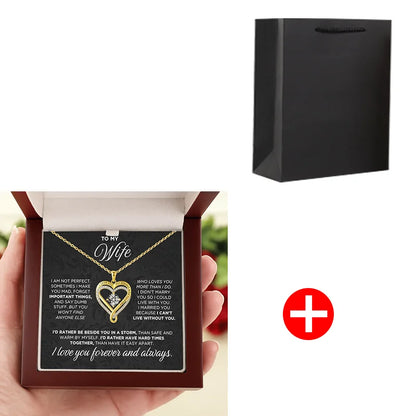 To My Wife Heart Necklace