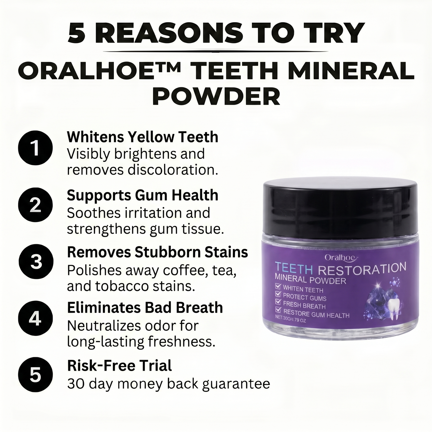 Oralhoe™ Teeth Mineral Powder