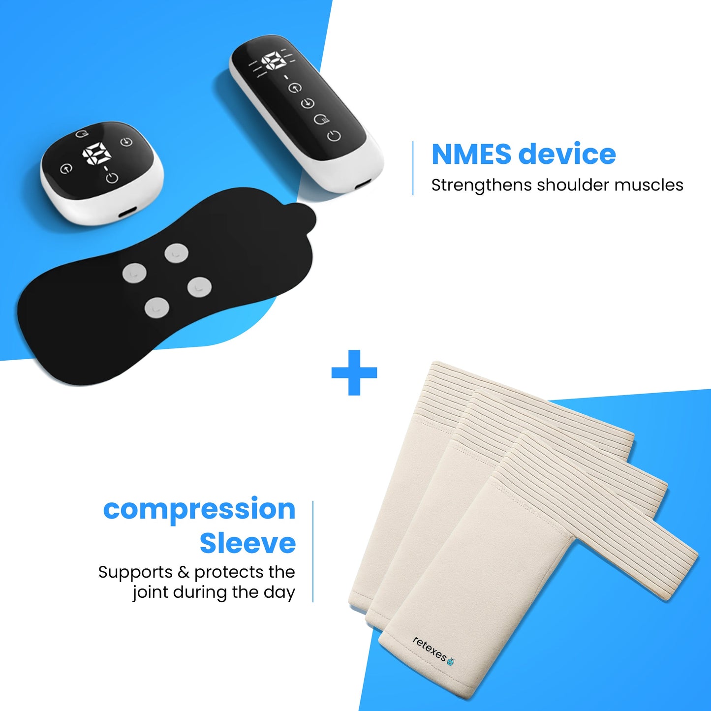 Muscle massager EMS Heating Massage Pad Remote Control Heat Patch for Neck Back Shoulder Leg Rechargeable Pain Relief