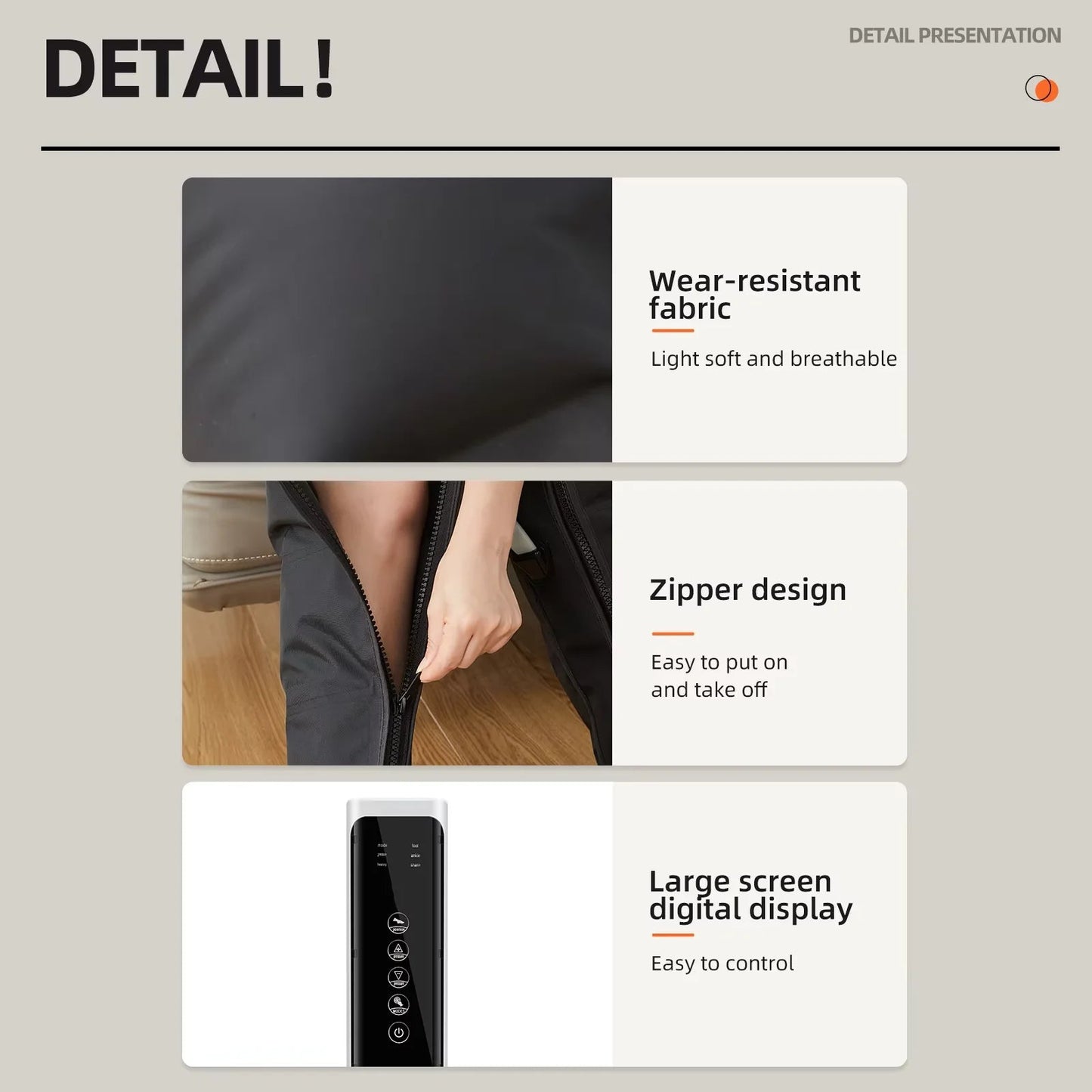 Foot air pressure leg massager promotes blood circulation, body massager, muscle relaxation, lymphatic drainage device 360°